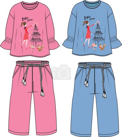 Téléchargez les illustrations : Pyjama pour enfants esquisse détail. - en licence libre de droit