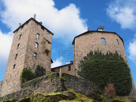 Photo for Reinhardstein Castle in Ovifat, Belgium. Medieval castle in Ardennes. - Royalty Free Image