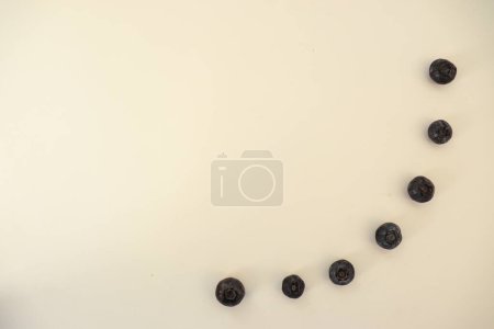 Téléchargez les photos : Half circle made up with many blueberries for Background - en image libre de droit