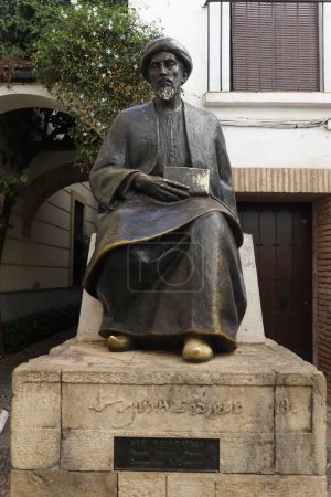 Photo for The Statue of Maimonides located in Jewish Square in Cordoba, Spain - Royalty Free Image
