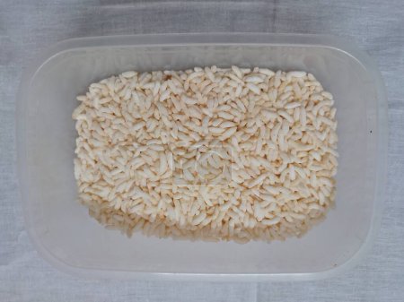 Photo for Plain Puffed Rice in a Pot at Home - Royalty Free Image