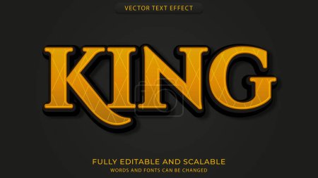 Ilustración de Oro color rey texto efecto editable eps archivo - Imagen libre de derechos