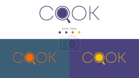 Téléchargez les photos : Cuisine mot signe logo fichier vectoriel - en image libre de droit