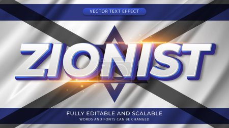 zionist theme editable text effectt