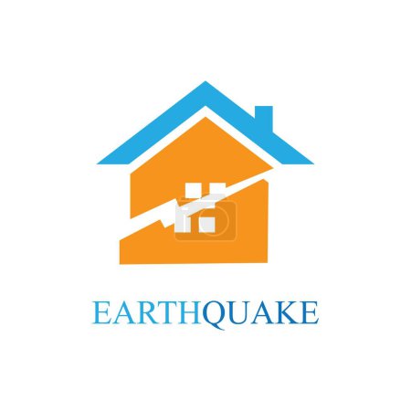 Vektor Illustration des Erdbebens Logo Symbol Design-Vorlage