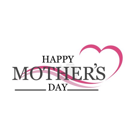 Illustration for Abstract happy mother's day logo, happy mother's day logo design, love vector logo design, mother love logo design - Royalty Free Image
