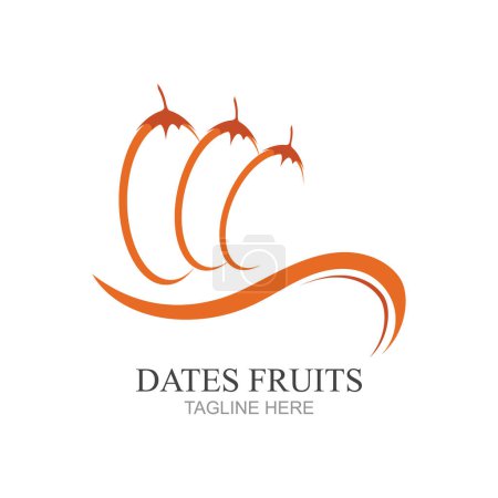 vector illustration of Dates Fruits logo design