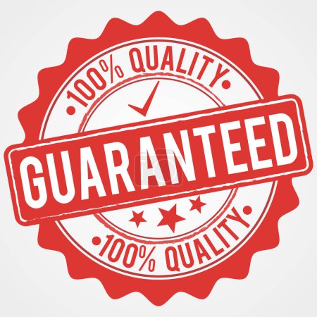 Illustration for 100% Quality Guaranteed Rubber Stamp - Royalty Free Image