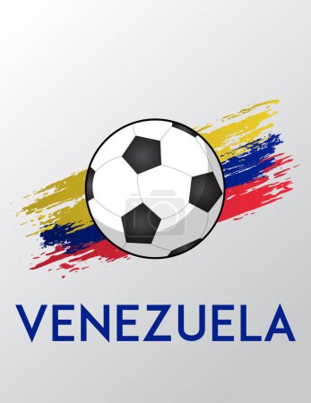 Ilustración de Bandera de Venezuela con Efecto Cepillo para Abanicos de Fútbol - Imagen libre de derechos