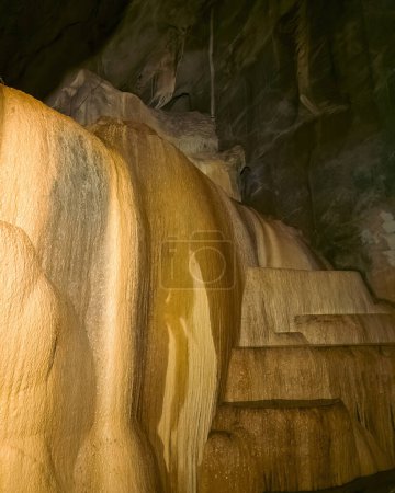Amazing rock wall at the Gua Kelam or Kelam cave, Perlis, Malaysia.