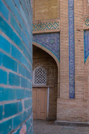 Detalles de Ichan qala, monumentos históricos y arquitectónicos en Khiva, Uzbekistán