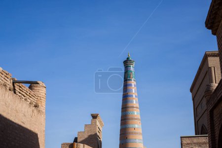Ichan qala tower, historical and architectural monument in Khiva, Uzbekistan