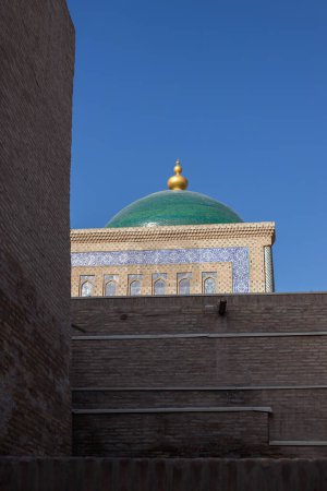 Detalles de Ichan qala, monumentos históricos y arquitectónicos en Khiva, Uzbekistán