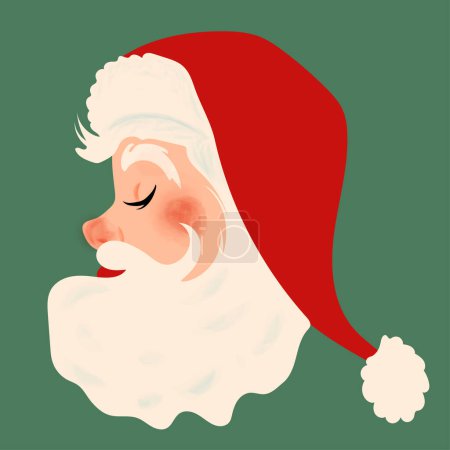 Illustration for Cartoon illustration of cute traditional Santa Claus character. - Royalty Free Image