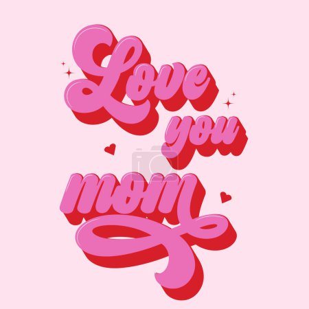 liebe dich Mama Typografie