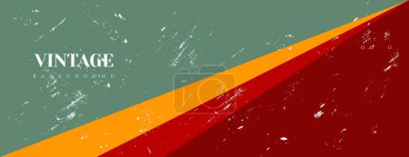 Illustration for Vintage abstract background with scratches texture. retro banner design. vector illustration - Royalty Free Image