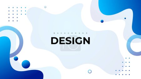 blue geometric background with fluid shapes. great for banner, presentation, poster, web, cover, etc.