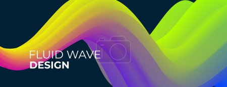 Closeup colorful fluid wave design on black background, suitable for abstract background, cover design, banner, or digital art inspiration.