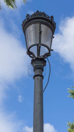 Ornate vintage lamp, urban elegance