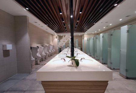 Photo for Jakarta, Indonesia - March 02, 2024: interior design of a public toilet - Royalty Free Image