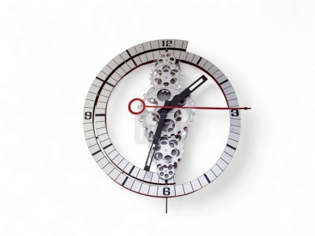 artistic wall clock isolated white background