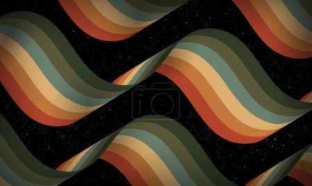 Photo for Vintage Striped Backgrounds, Posters, Banner Samples, Retro Colors from the 1970s 1900s, 70s, 80s, 90s. retro vintage 70s style stripes background poster lines. shapes vector design graphic 1980s - Royalty Free Image