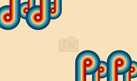 Photo for Vintage Striped Backgrounds, Posters, Banner Samples, Retro Colors from the 1970s 1980s, 70s, 80s, 90s. retro vintage 70s style stripes background poster lines. shapes vector design graphic 1980s - Royalty Free Image