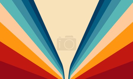 Photo for Vintage Striped Backgrounds, Posters, Banner Samples, Retro Colors from the 1970s 1980s, 70s, 80s, 90s. retro vintage 70s style stripes background poster lines. shapes vector design graphic 1980s - Royalty Free Image