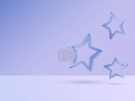 Photo for 3d background products minimal scene with lavender stars 3d. display background vector 3d rendering with stars. place for products 3d and text. Stage showcase on pedestal studio lavender - Royalty Free Image