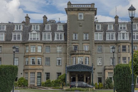 Photo for The Gleneagles hotel entrance with valet parking and golf course - Royalty Free Image