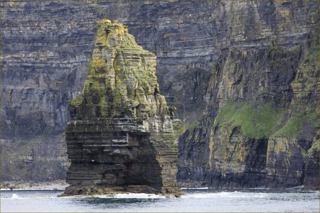 A stack of rock  at the cliffs of Moher called Branaunmore