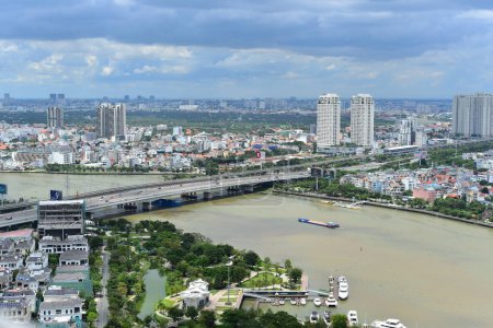 Foto de Vista de la ciudad de Saigón, Vietnam - Imagen libre de derechos
