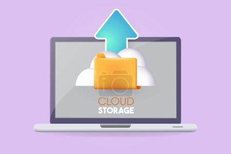 Illustration for Cloud computing concept. storage storage - Royalty Free Image