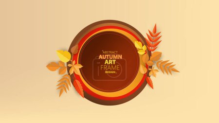 Illustration for Autumn abstract background vector illustration. - Royalty Free Image