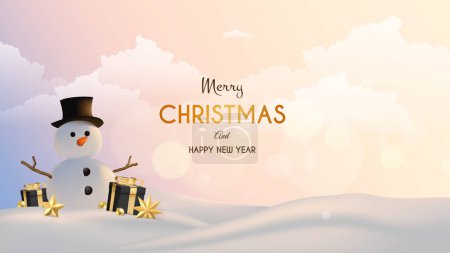 Téléchargez les illustrations : Carte de Noël. joyeux Noël et bonne année. illustration vectorielle - en licence libre de droit