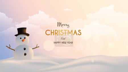 Illustration for Happy merry christmas greeting card. vector illustration - Royalty Free Image