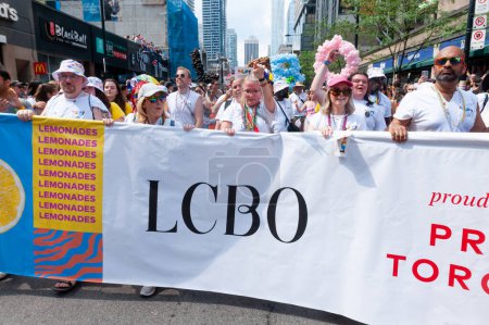Photo for Toronto, ON, Canada  June 26, 2022: Participants at the 2022 Annual Pride Parade of Pride Month in Toronto Downtown. - Royalty Free Image