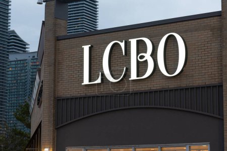 Photo for Toronto, ON, Canada - December 30, 2022: View at LCBO sign. The Liquor Control Board of Ontario is a Crown corporation - Royalty Free Image
