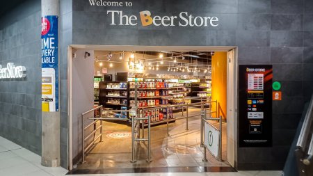Photo for Toronto, ON, Canada  August 3, 2023:  View at the Storefront sign of The Beer Store. Beer Store is a chain of centralized beer retailers in Canada. - Royalty Free Image