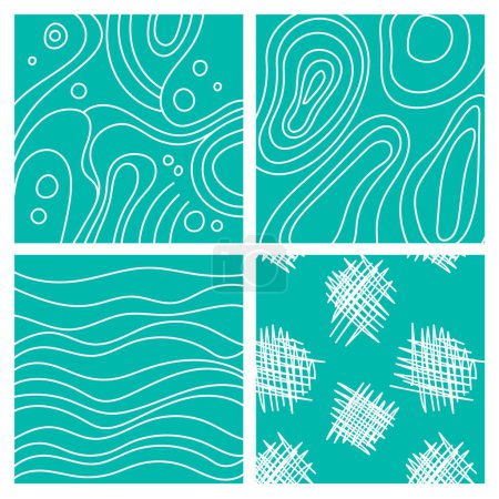 Illustration for Pattern line sea wave abstract - Royalty Free Image
