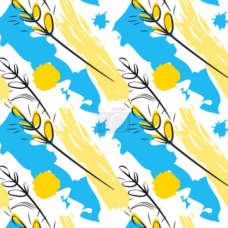 Ilustración de Ukrainian flag background pattern - Imagen libre de derechos