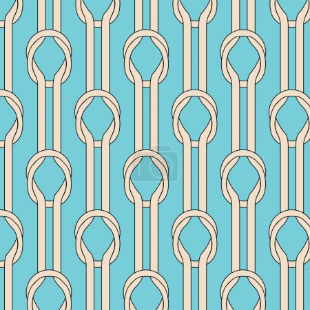 Illustration for Knots pattern on a blue background - Royalty Free Image