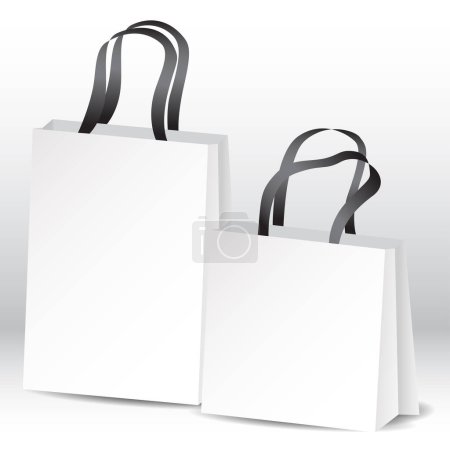 paper bag mockups with black ribbon shopping purchases discounts store paper