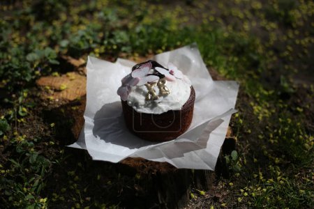 Easter in Ukraine. Easter cake. High quality photo