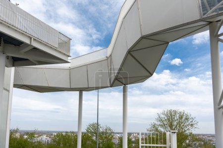 The observation tower is located in Berlin Marzahn. close-up. observation tower