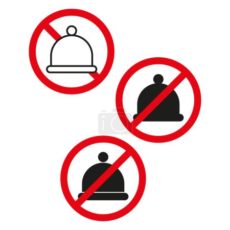 No Service Bells Allowed. Prohibited Notification Icons. Silent Zone Symbols. EPS 10.