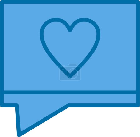 Illustration for Bubble chat heart icon in vector illustration - Royalty Free Image