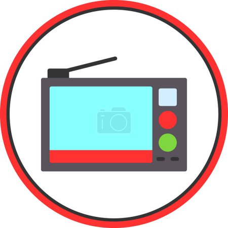 Ilustración de Televisión icono web vector ilustración - Imagen libre de derechos