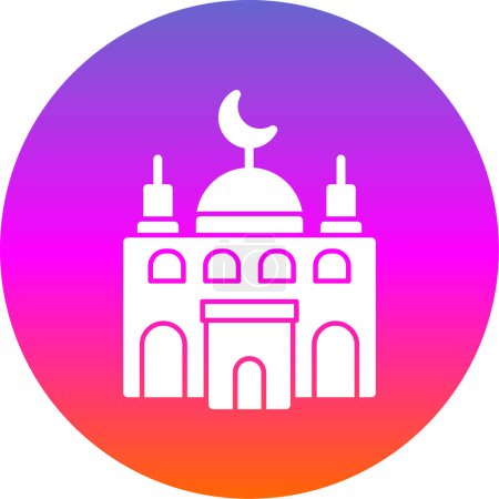 Illustration for Mosque icon, vector illustration simple design - Royalty Free Image