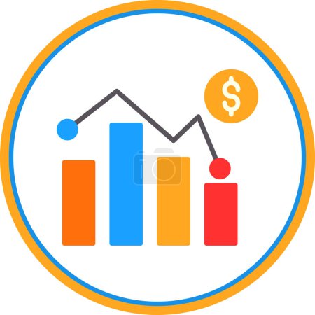 Illustration for Benchmarking, business analysis vector line icon - Royalty Free Image